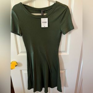 A-line Green Dress